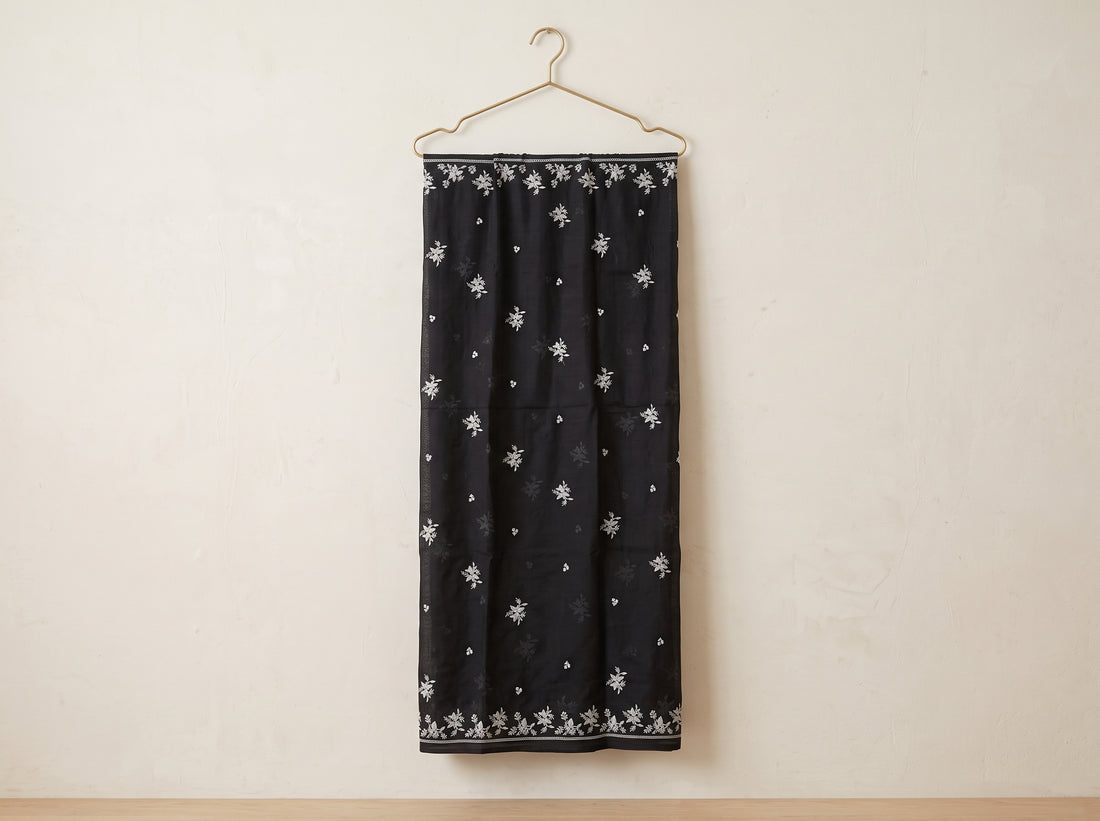 Black Chiffon Embroidered Dupatta 11