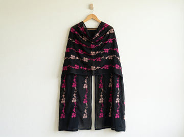 Black Chiffon Embroidered Dupatta 10