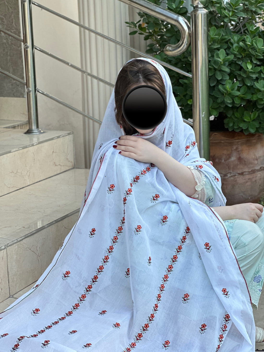 Pure Lawn Embroidered Dupatta 11