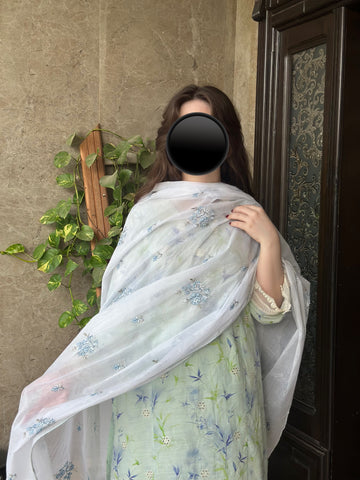 Pure Lawn Embroidered Dupatta 7