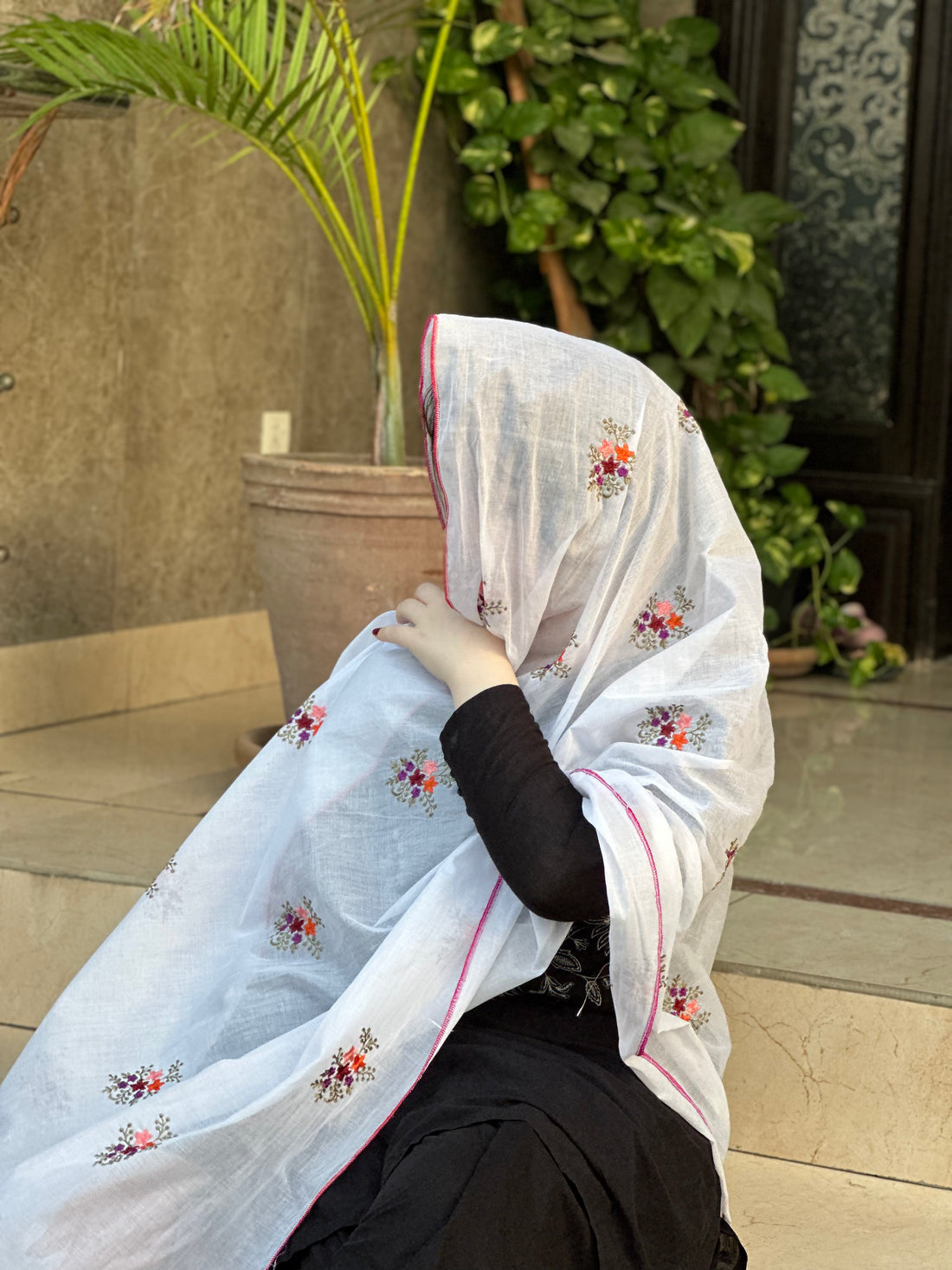 Pure Lawn Embroidered Dupatta 2