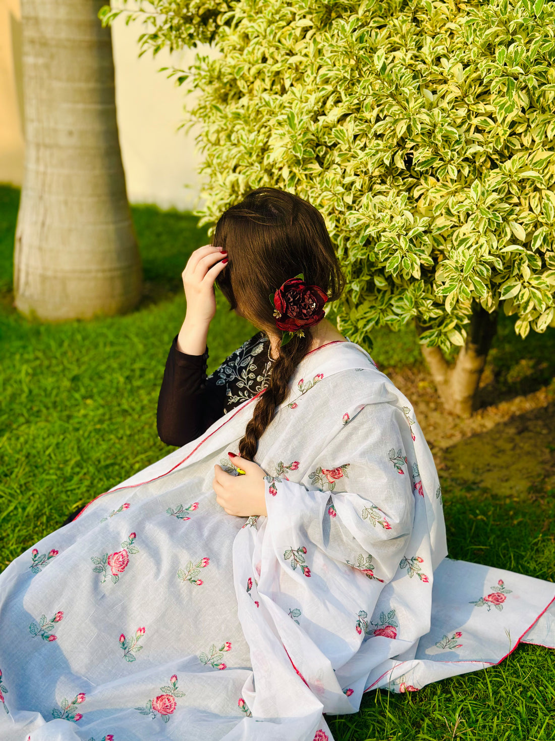 Pure Lawn Embroidered Dupatta 12