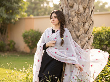 Pure Lawn Embroidered Dupatta 9