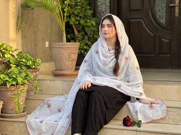 Pure Lawn Embroidered Dupatta 2